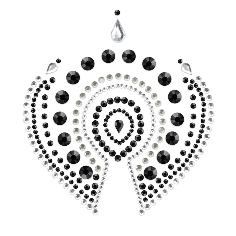 Bijoux Indiscrets Flamboyant Rhinestone Jewellery Black Silver - Peaches & Cream