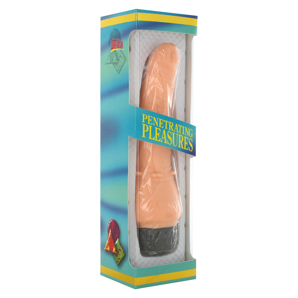 Vinyl Penis Shaped Vibrator - Peaches & Cream