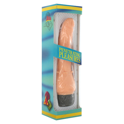 Vinyl Penis Shaped Vibrator - Peaches & Cream