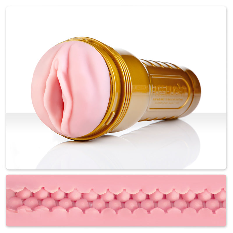 Fleshlight STU (Stamina Training Unit) Pink Vagina Masturbator - Peaches & Cream