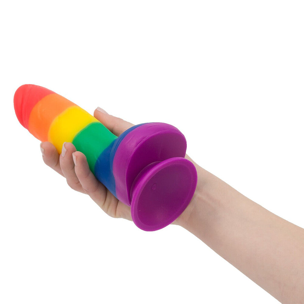 Addiction Justin 8 Inch Rainbow Dildo - Peaches & Cream