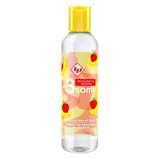 ID 3some Strawberry Banana 3 In 1 Lubricant 118ml - Peaches & Cream