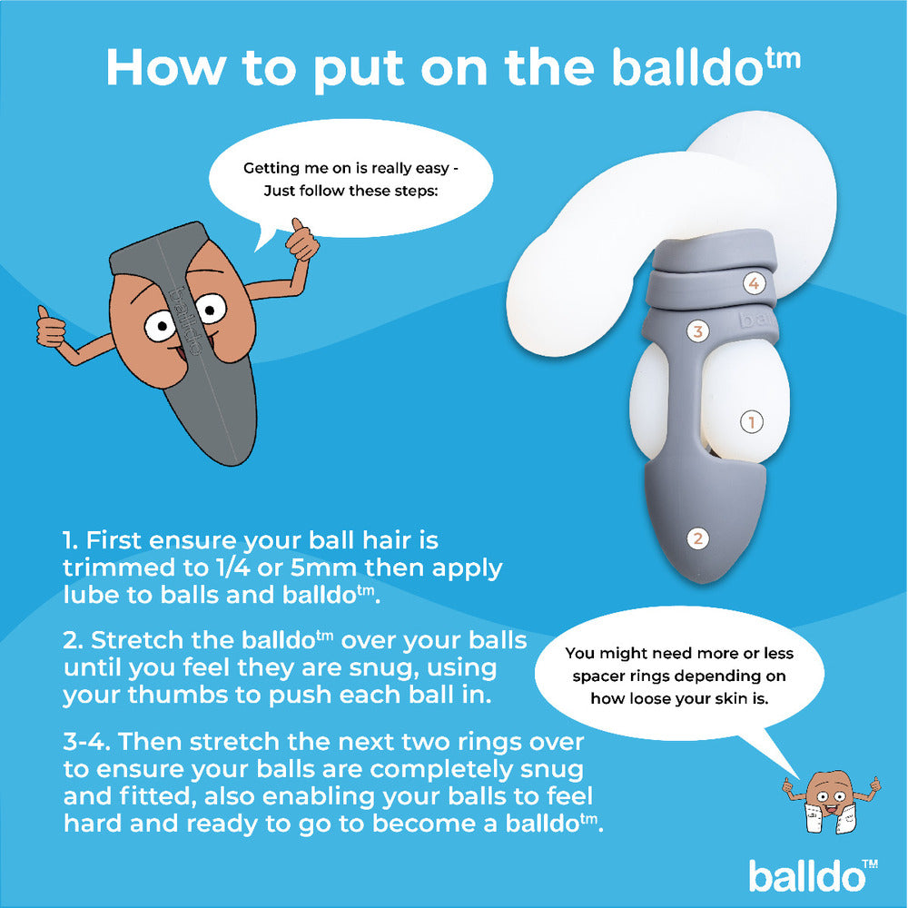 Balldo The Worlds First Ball Dildo Steel Grey - Peaches & Cream