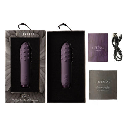 Je Joue Duet Multi Surfaced Bullet Vibrator Purple - Peaches & Cream