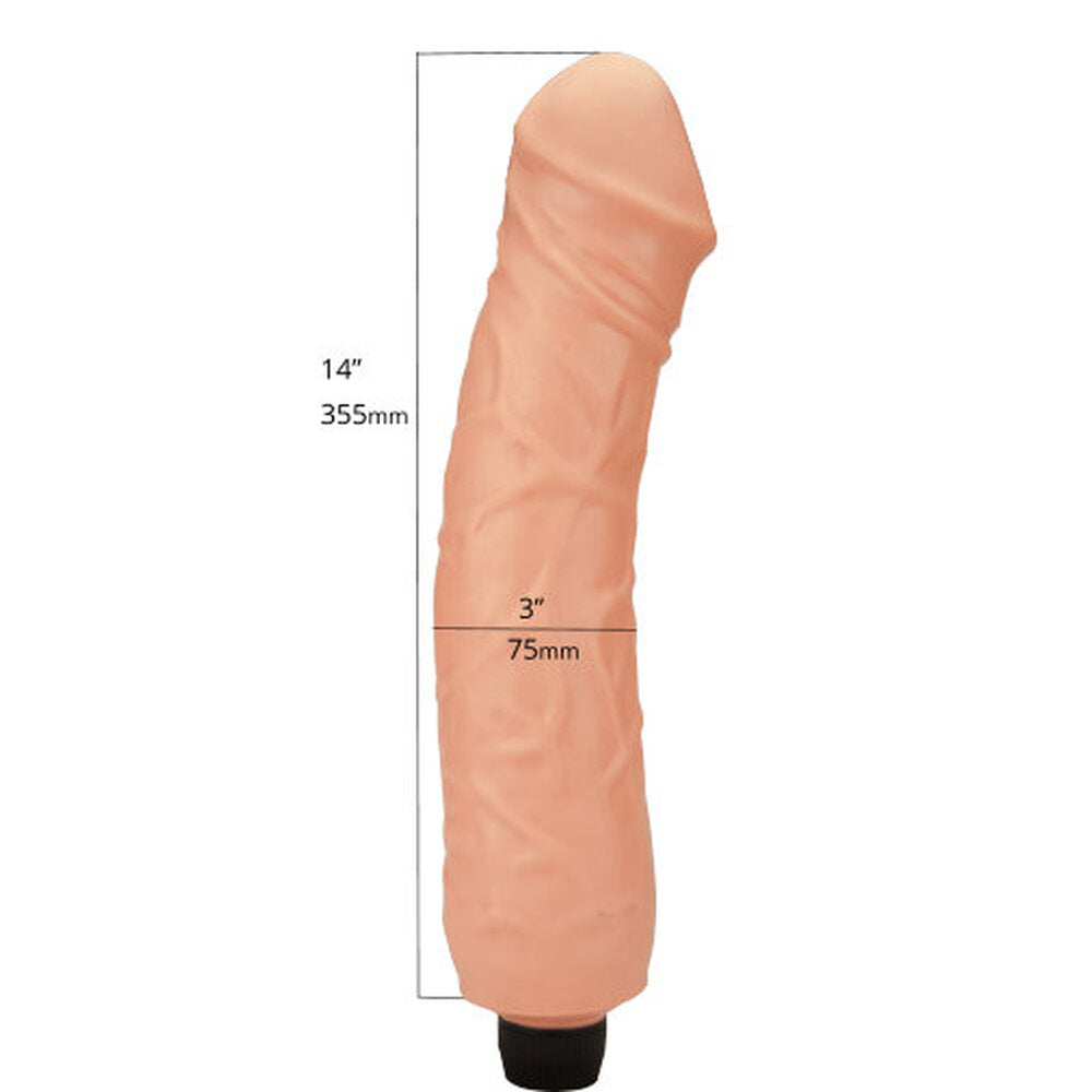 King Kong Giant 14 Inch Vibrator - Peaches & Cream