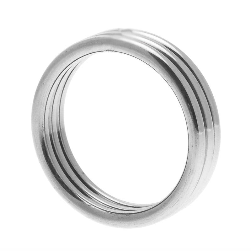 Echo Stainless Steel Triple Cock Ring ML - Peaches & Cream