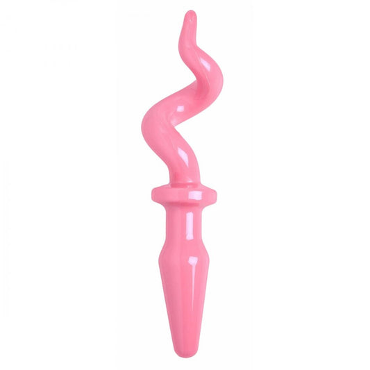 Pig Tail Pink Butt Plug - Peaches & Cream