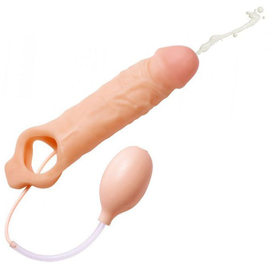 Size Matters Realistic Ejaculating Penis Sheath - Peaches & Cream