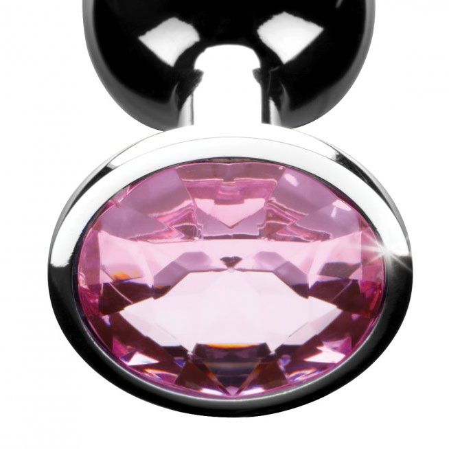 Booty Sparks Pink Gem Medium Anal Plug - Peaches & Cream