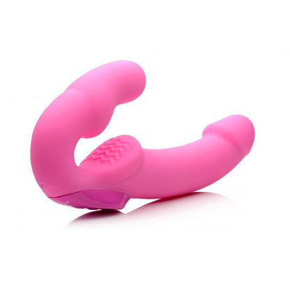 Strap U Urge Rechargeable Vibrating Strapless Strap On With Remo - Peaches & Cream