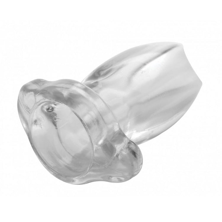 Master Series Peephole Hollow Anal Plug - Peaches & Cream