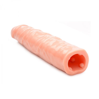 Size Matters 3 Inch Flesh Penis Enhancer Sleeve - Peaches & Cream