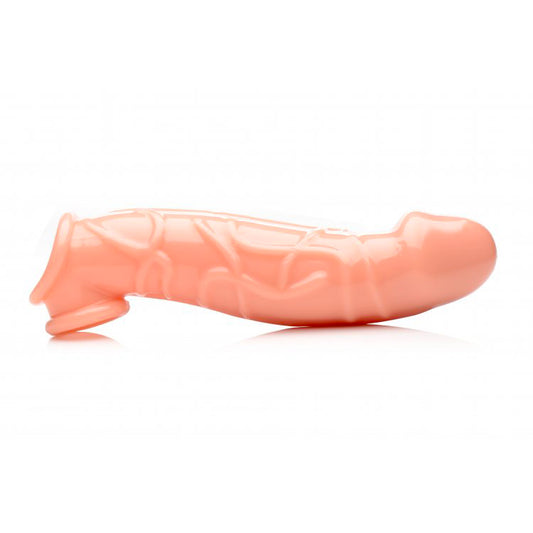 Size Matters 2 Inch Flesh Penis Extender Sleeve - Peaches & Cream