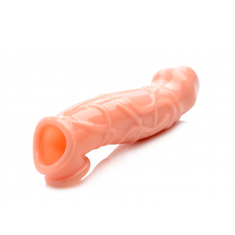 Size Matters 2 Inch Flesh Penis Extender Sleeve - Peaches & Cream