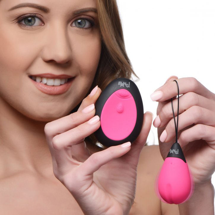 10X Silicone Vibrating Egg Pink - Peaches & Cream