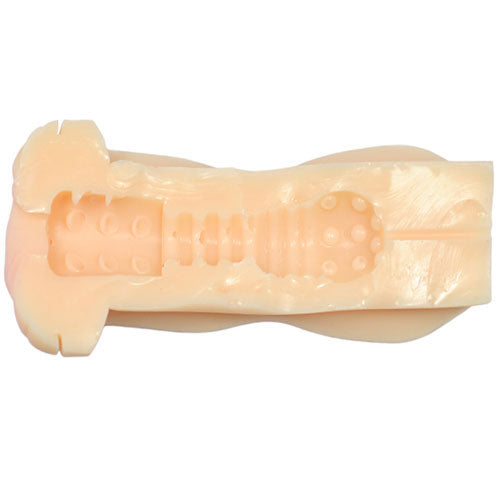 Portable Masturbator With Vaginal Opening - Peaches & Cream