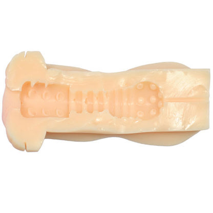 Portable Masturbator With Vaginal Opening - Peaches & Cream