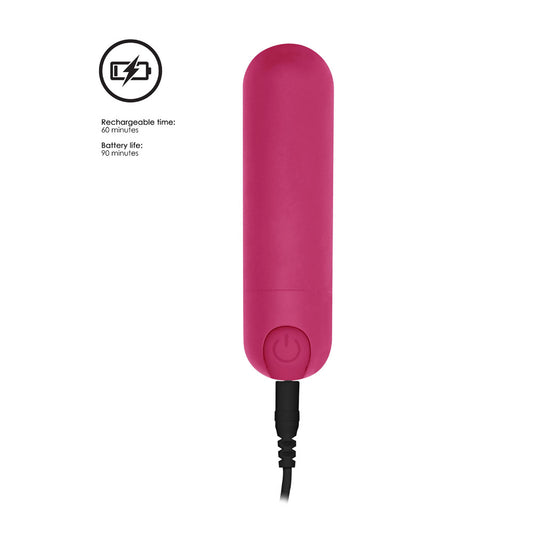 10 speed Rechargeable Bullet Pink - Peaches & Cream