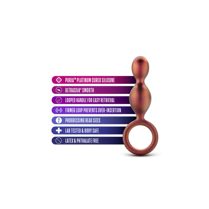 Anal Adventures Matrix Spiral Loop Butt Plug - Peaches & Cream