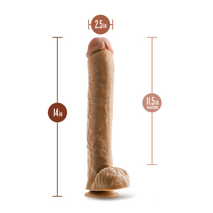 Dr. Skin Dr. Michael 14 Inch Dildo with Balls - Peaches & Cream