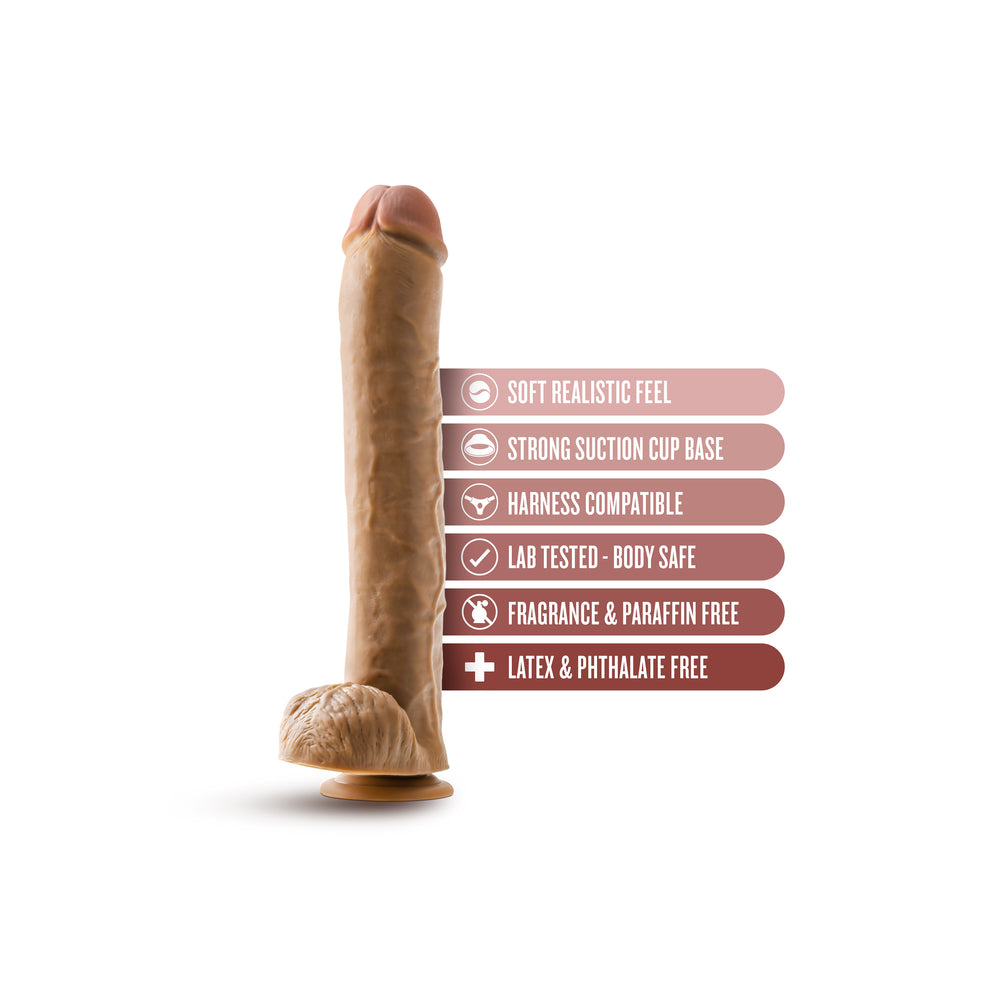 Dr. Skin Dr. Michael 14 Inch Dildo with Balls - Peaches & Cream