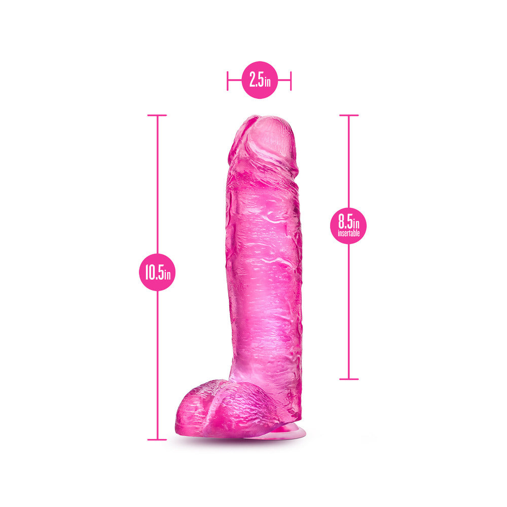 B Yours Plus Big N Bulky 10.5 Inch Dildo - Peaches & Cream