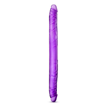 B Yours 16 Inch Purple Double Dildo - Peaches & Cream