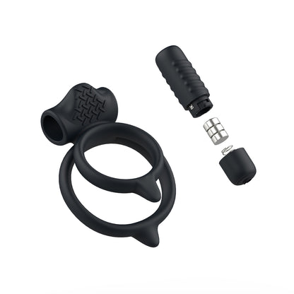 bswish Bcharmed Basic Plus Massaging Dual Cock Ring - Peaches & Cream