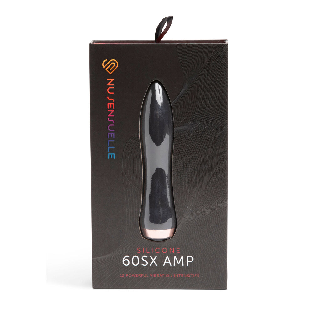 Nu Sensuelle Silicone 60SX AMP Bullet Black - Peaches & Cream