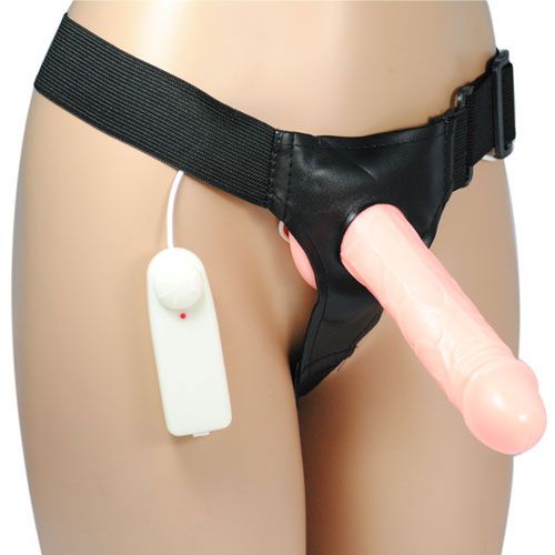 Easy StrapOn Hollow Vibrator - Peaches & Cream