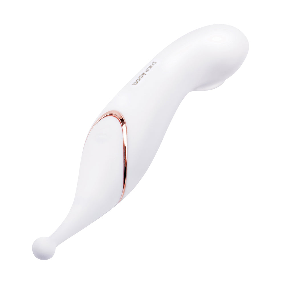 Bodywand Dual Stim Vario Clit Stimulator - Peaches & Cream