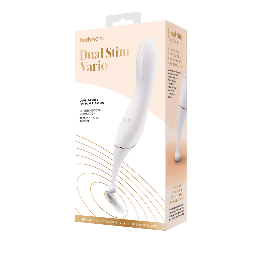 Bodywand Dual Stim Vario Clit Stimulator - Peaches & Cream