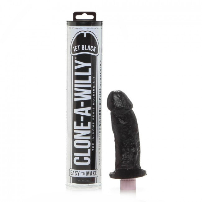 Clone A Willy Jet Black Vibrator - Peaches & Cream