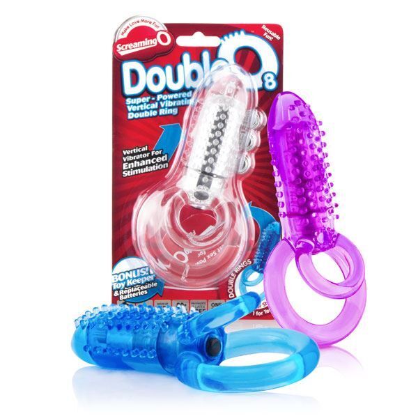 Screaming O DoubleO 8 Vibrating Cock Ring - Peaches & Cream