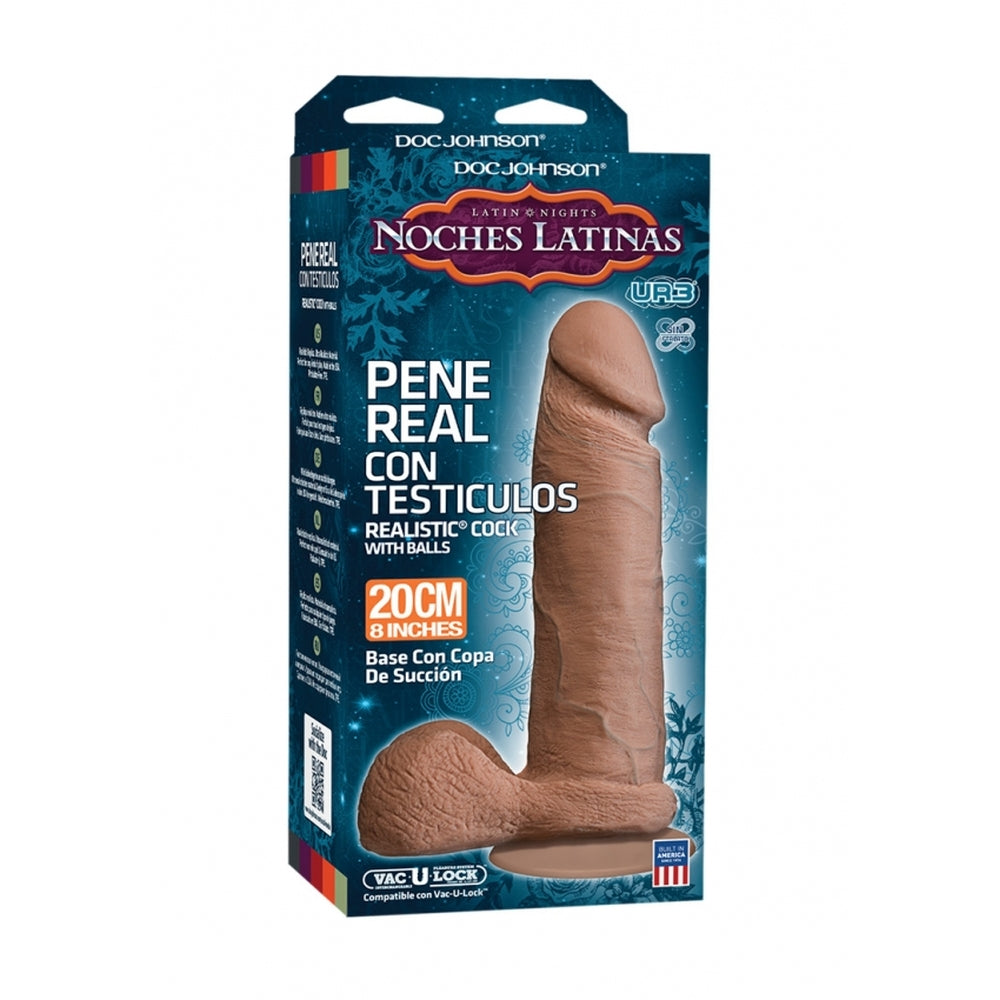 Noches Latinas Ur3 Pene Real 8 Inch Dildo - Peaches & Cream