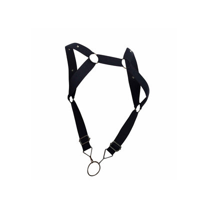 Male Basics Dngeon Straight Back Harness With Cockring - Peaches & Cream