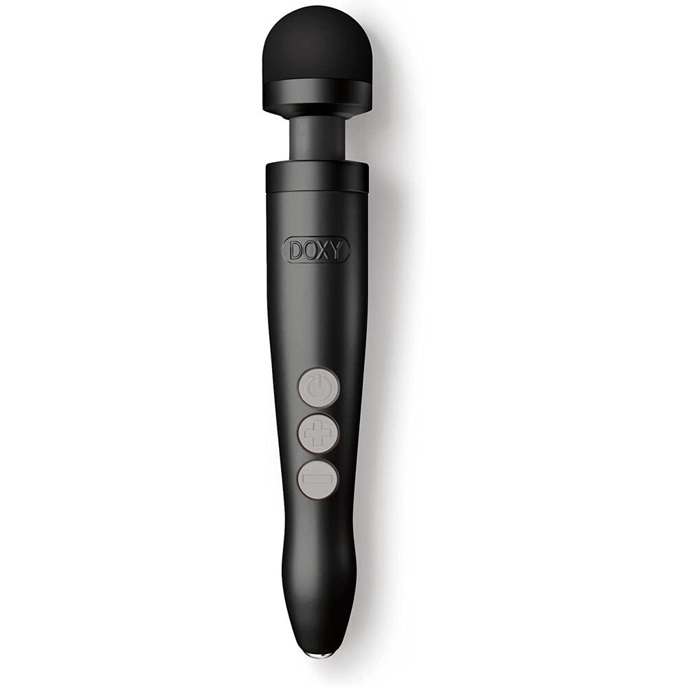 Doxy Die Cast 3 Rechargeable Wand Matte Black - Peaches & Cream