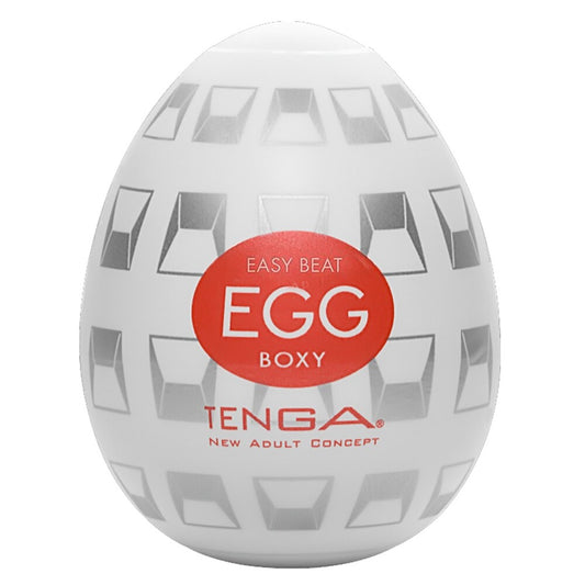 Tenga Boxy Egg Masturbator - Peaches & Cream