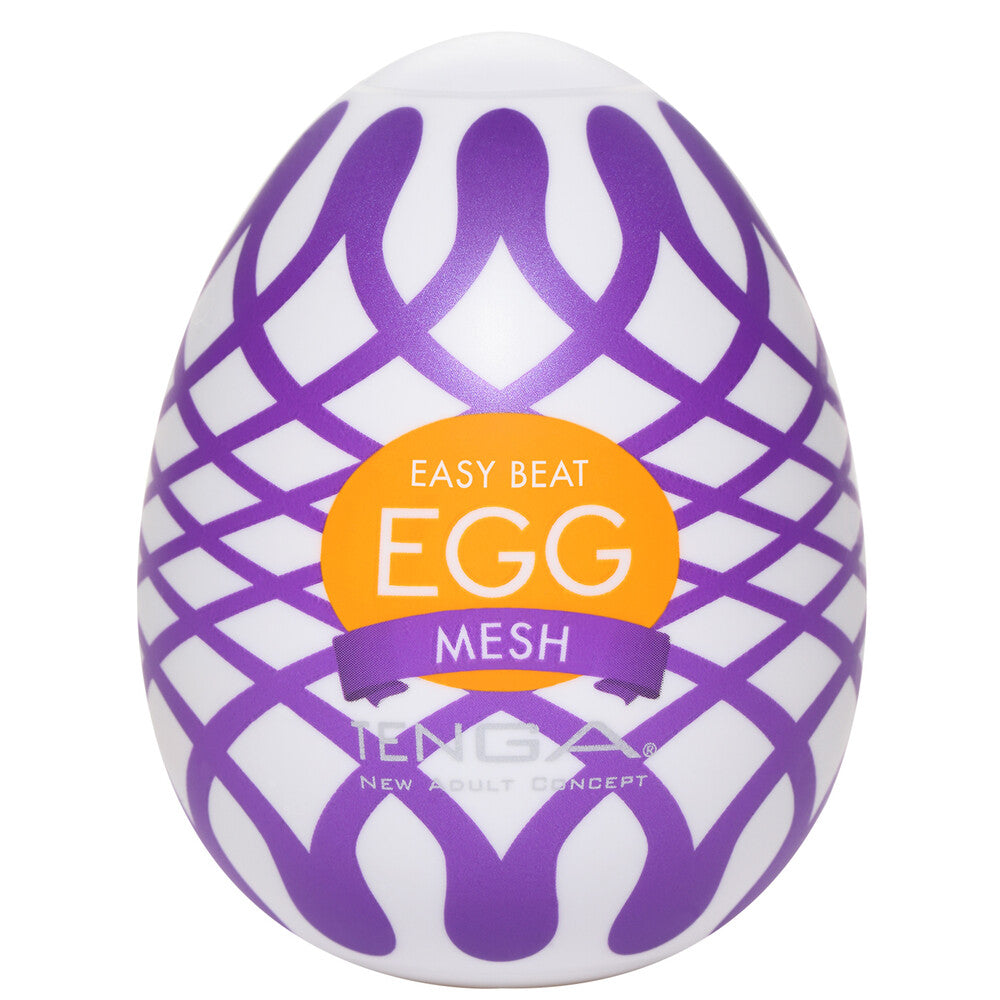 Tenga Mesh Egg Masturbator - Peaches & Cream