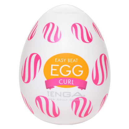 Tenga Curl Egg Masturbator - Peaches & Cream