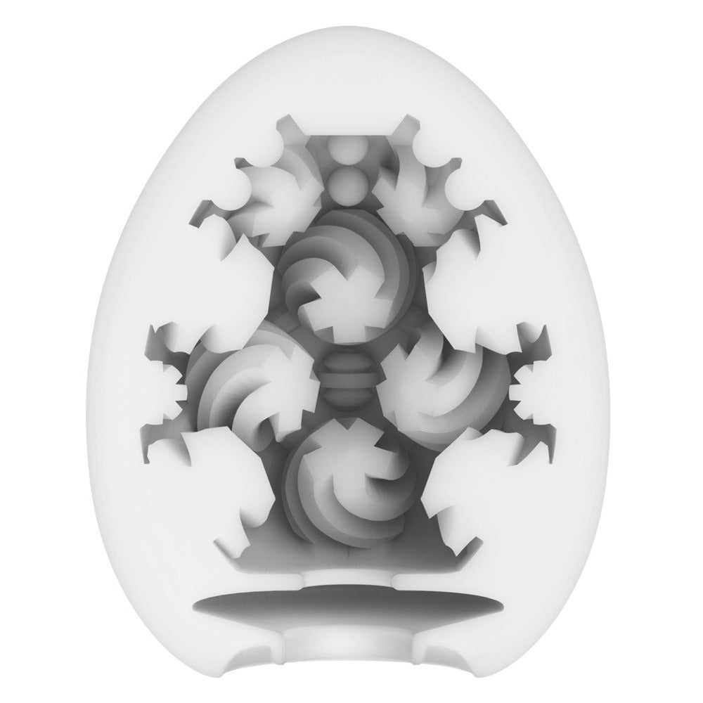 Tenga Curl Egg Masturbator - Peaches & Cream