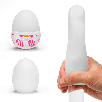 Tenga Curl Egg Masturbator - Peaches & Cream