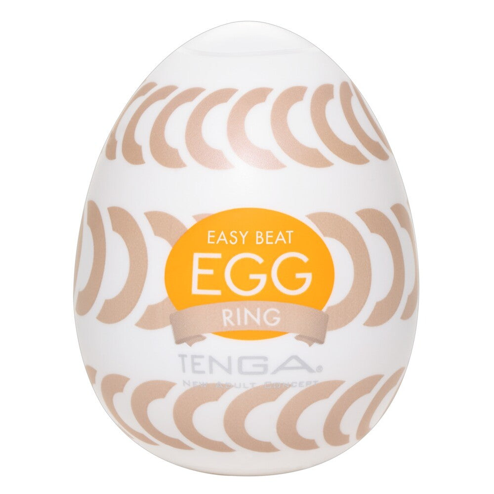 Tenga Ring Egg Masturbator - Peaches & Cream