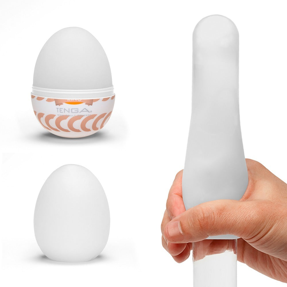 Tenga Ring Egg Masturbator - Peaches & Cream