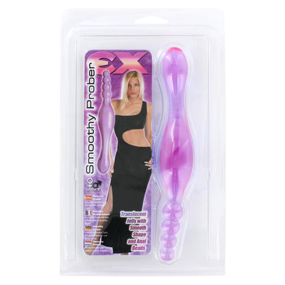 EX Smoothy Anal Prober Double Tip Probe - Peaches & Cream