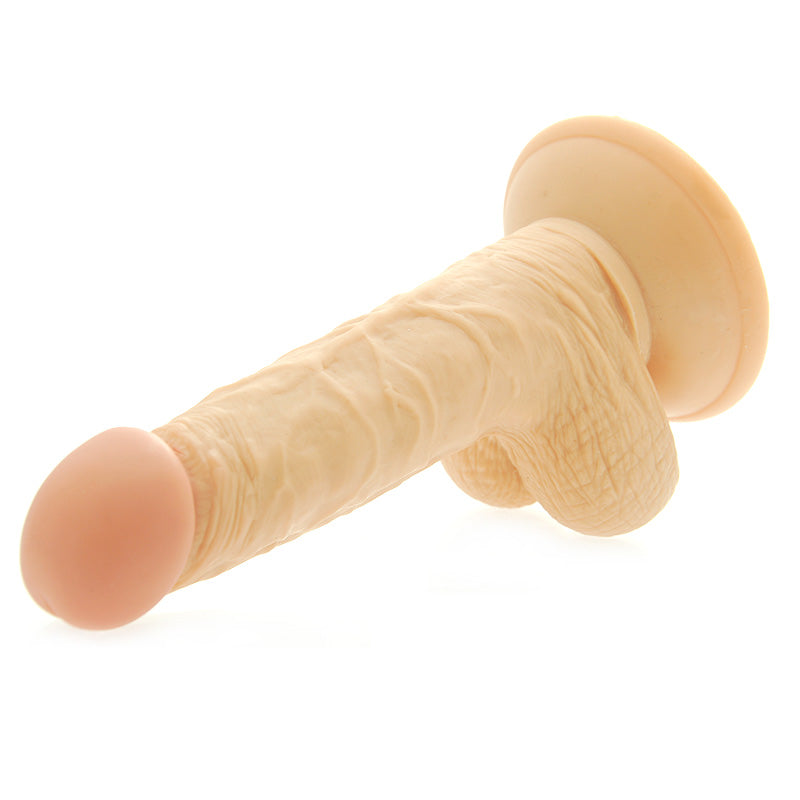 6 Inch Realistic Dong with Scrotum - Peaches & Cream