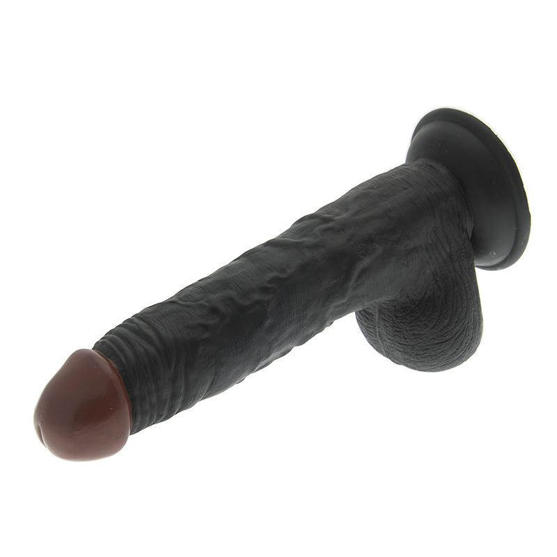 Hoodlum 8.5 Inch Realistic Black Dildo - Peaches & Cream