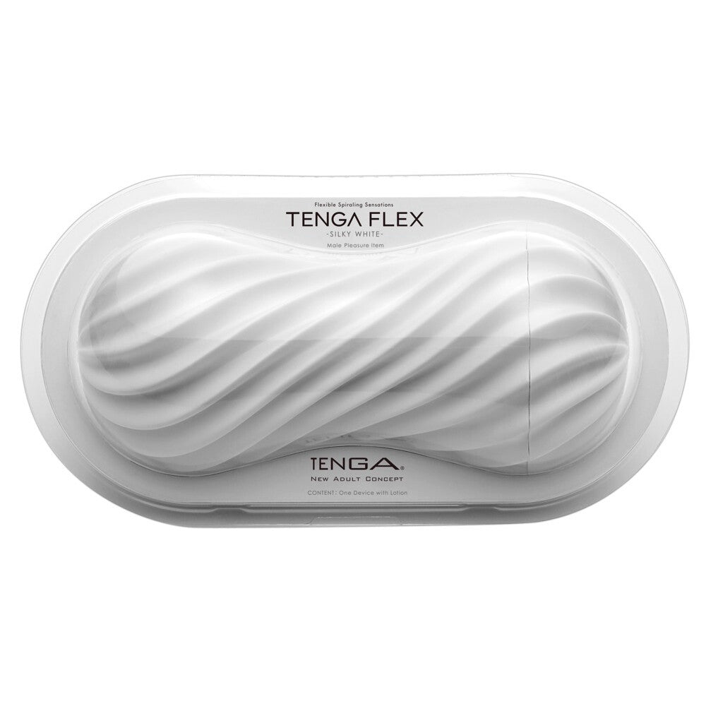 Tenga Flex Silky White Masturbator - Peaches & Cream