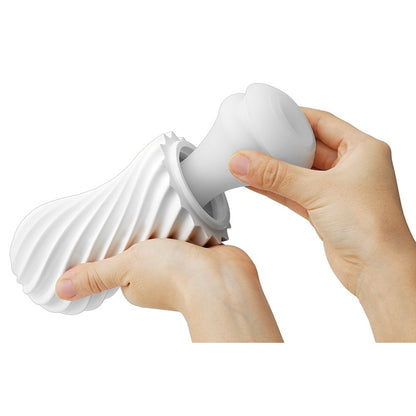 Tenga Flex Silky White Masturbator - Peaches & Cream