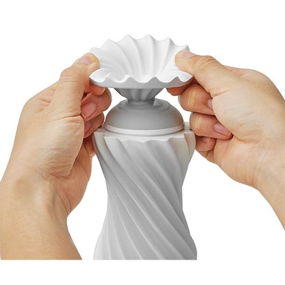 Tenga Flex Silky White Masturbator - Peaches & Cream